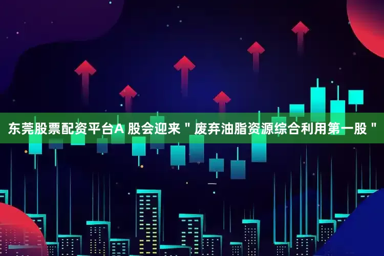 东莞股票配资平台A 股会迎来＂废弃油脂资源综合利用第一股＂